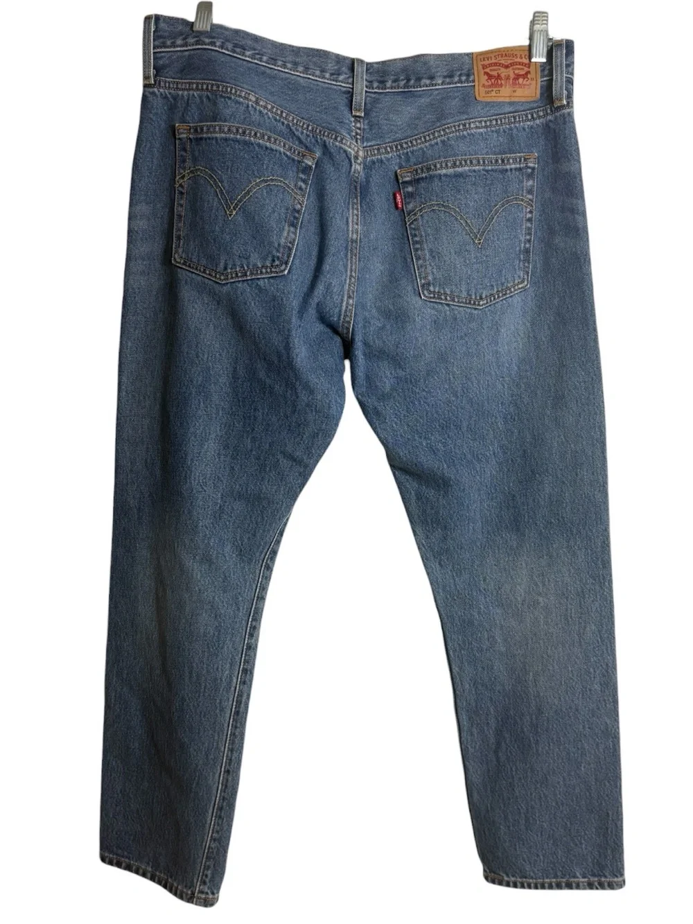 LEVI'S 501 High-Rise Distressed Straight-Leg Jeans Size 10 -- EMBROIDERED CHERRY